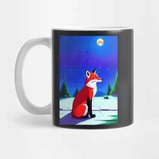 CUTE FOX WAITING FOR SANTA CLAUS Mug